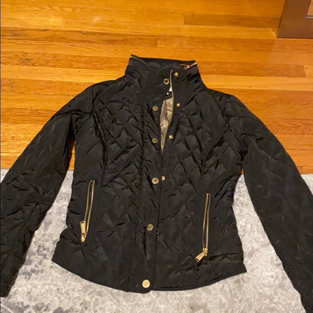Black quilted jacket